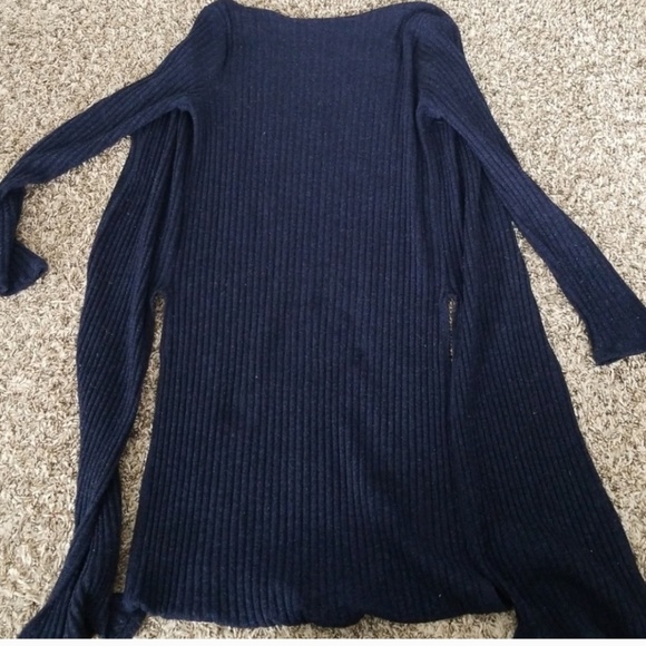 Papermoon Navy Long Open Cardigan Sweater - Picture 4 of 4